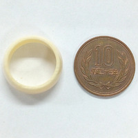 本象牙 指輪・無地　No.06　17.0mm（No.Z_RN010）